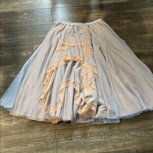 Elegant Cream and Tan Women's Skirt